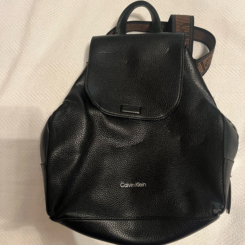 Calvin Klein Black Textured Backpack